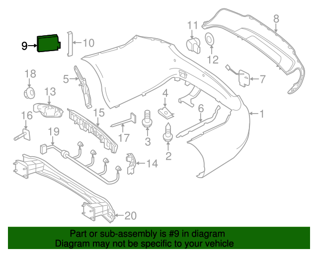 20072020 MercedesBenz Radar Sensor 0009055701 MercedesBenz Parts