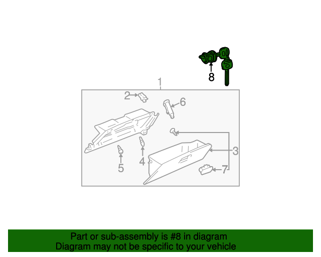 20022006 Toyota Camry Lock Cylinder 6905606010 Toyota Parts Center
