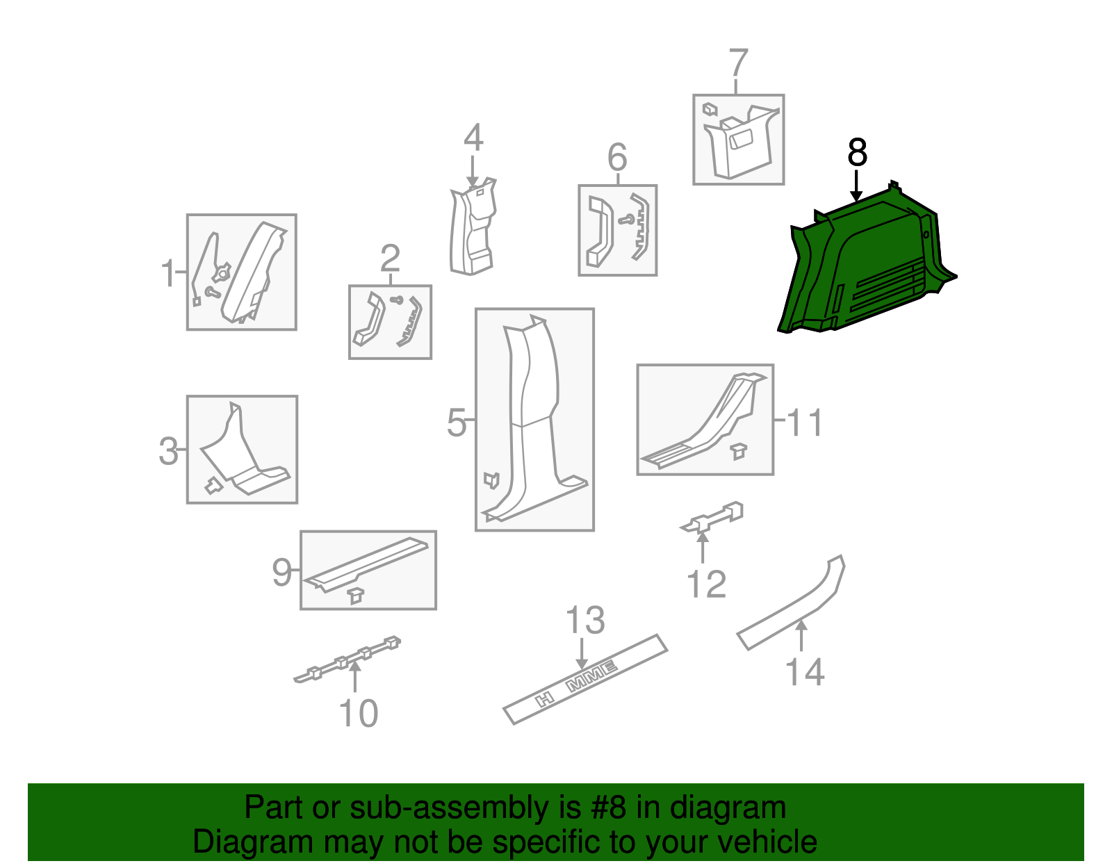 Panel Assembly-Body Side Tr                    *Ebony - GM (25958044)