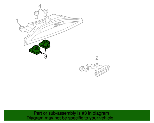 19892005 GM Center High Mount Stop Light Socket 5972532