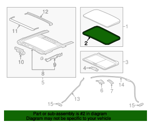 2015-2018 Nissan Altima Sunroof Seal 91246-3TA1A AutoNationParts