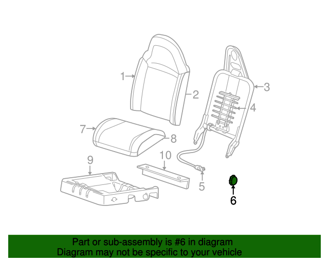 19982024 Ford Seat Lumbar Adjustment Knob YL3Z1561199BA