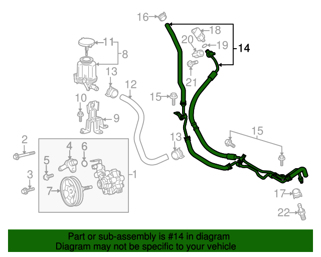 4441035770 Power Steering Pressure Hose 20102014 Toyota FJ
