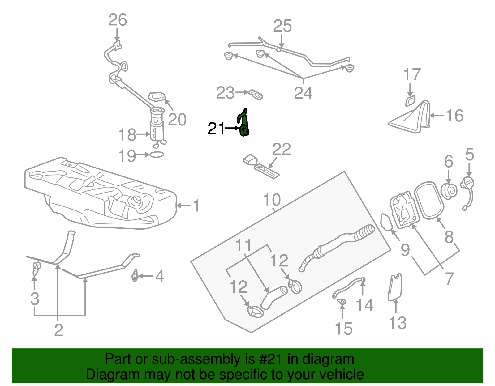 Fuel Gauge Sending Unit - GM (88963638)