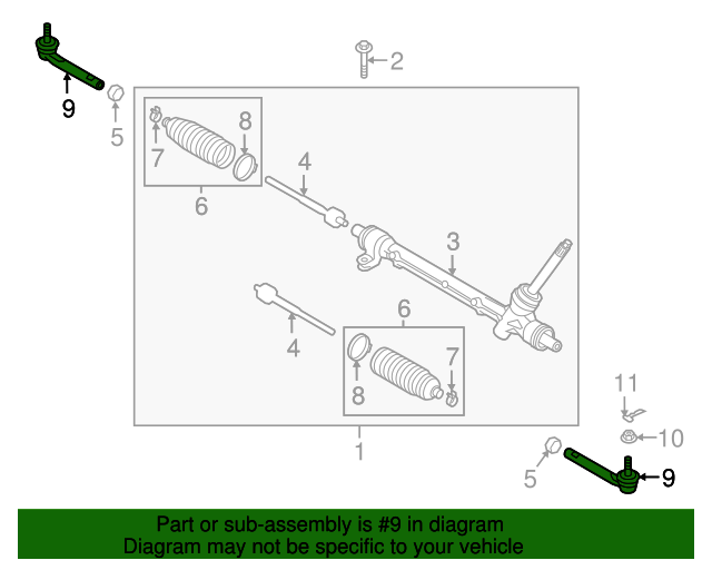 D10E32280 Outer Tie Rod 20162021 Mazda CX3 Mazda Swag