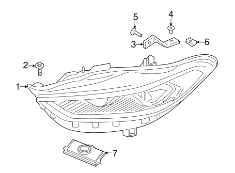 Headlamp Components for 2018 Ford Fusion #1