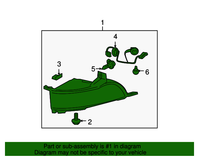 20062011 Cadillac DTS Passenger Side Cornering and Front Fog Lamp