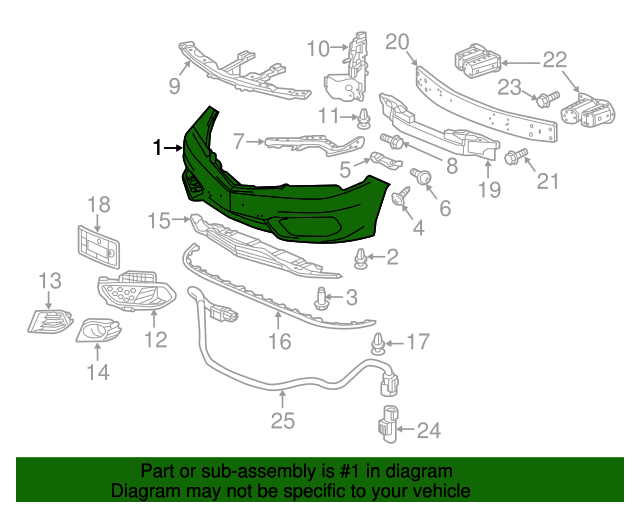 Genuine OEM Acura Bumper Cover Part 04711TV9A00ZZ Acura Parts For Less