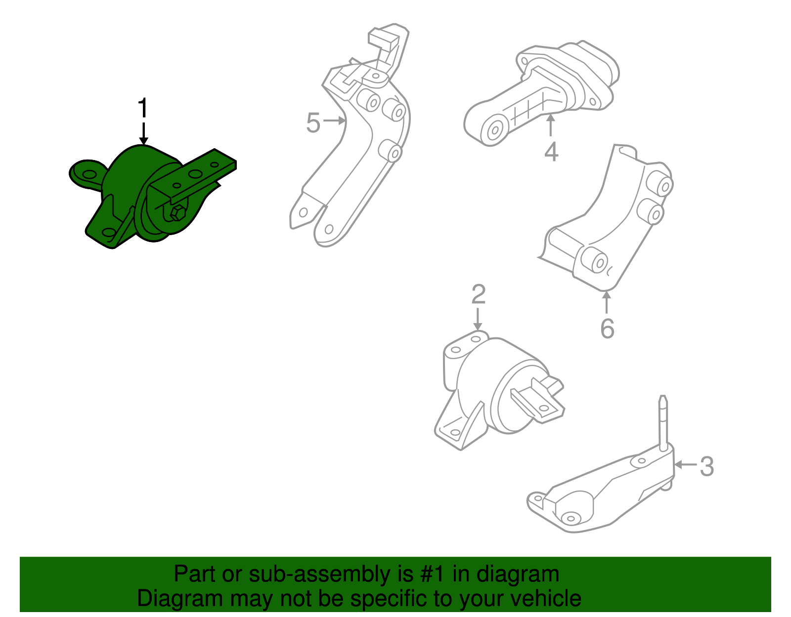 Passenger Side Engine Mount - GM (96806632)