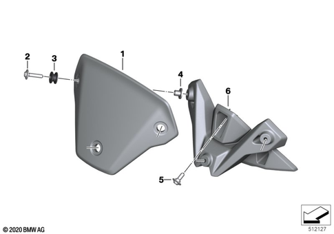 Motorcycle Trim Section, Windshield for 2024 BMW-Motorrad S 1000 R 
