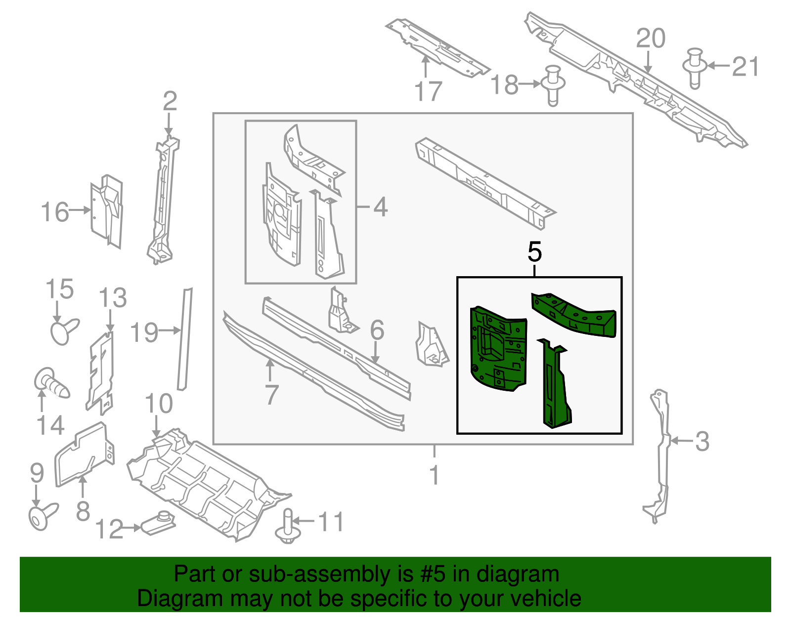 Radiator Support Side Panel - Ford (HC2Z-16153-B)