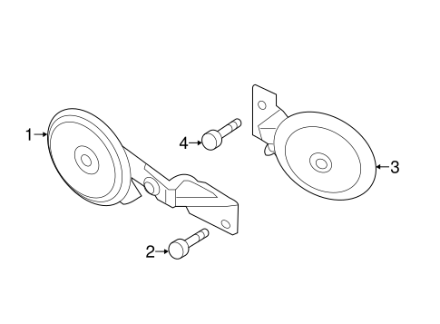 Horn for 2019 Hyundai Santa Fe XL #0