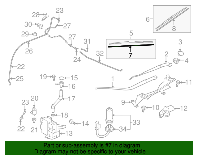 20162023 Mitsubishi Wiper Blade Insert 8250B038 Mitsubishi Parts