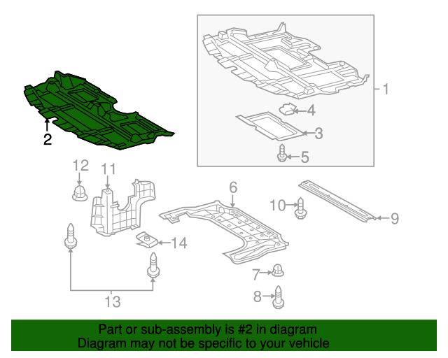 20112013 Lexus Powertrain Skid Plate 5141053130 OEM Parts Online