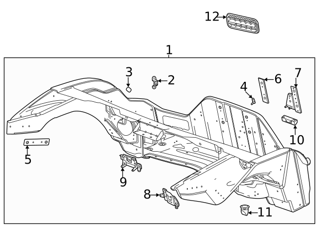 2020-2021 Chevrolet Corvette Rear Compartment Panel 85515347 ...