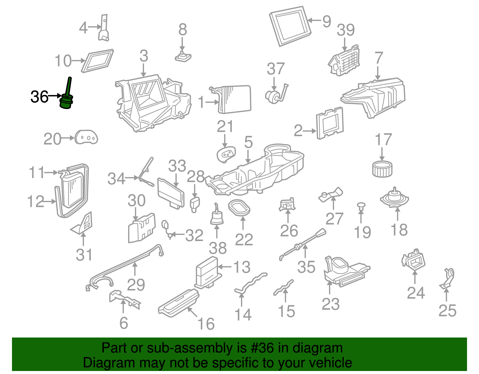 Motorcraft™ HVAC Air Inlet Door Actuator - Ford (YH-1453)