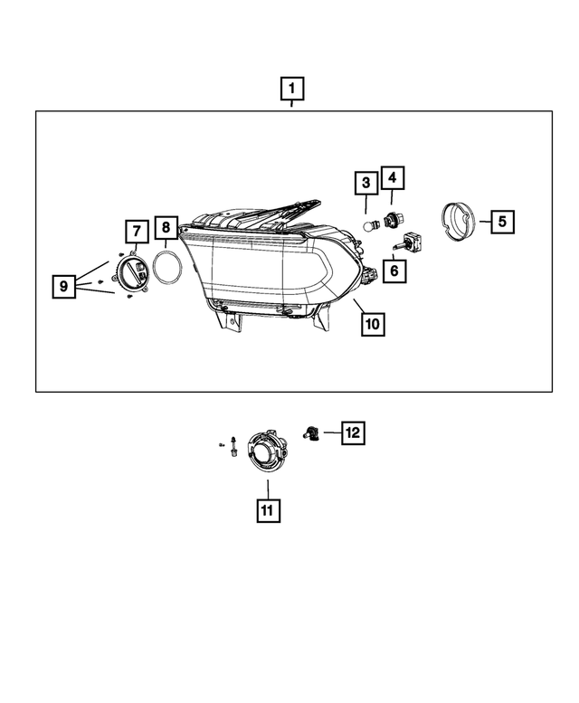 20112021 Mopar Headlamp Bulb L0000D3S Mopar Factory Parts