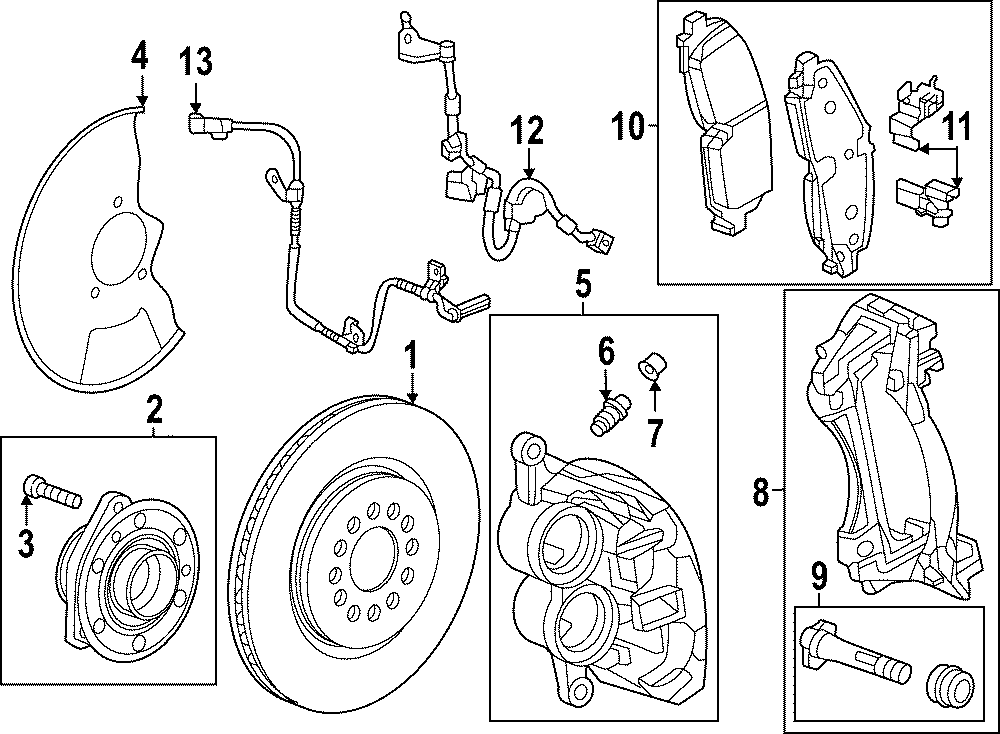 Disc Brake Anti-Rattle Clip Set - GM (13550104)