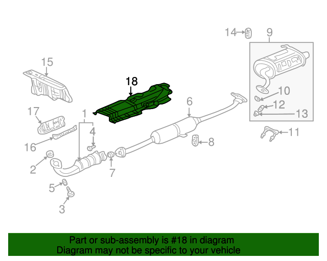 20022006 Honda CRV Exhaust Heat Shield 74600S9A000 Honda Zone Parts