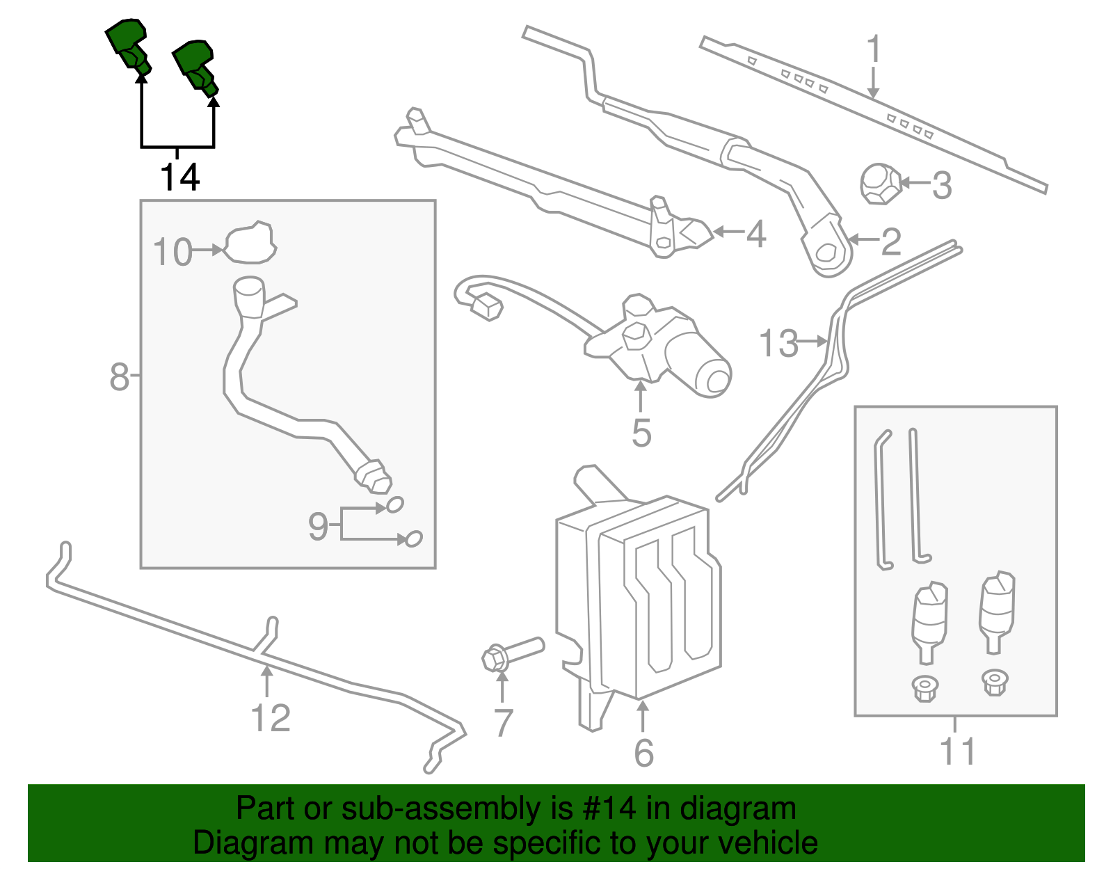 Windshield Washer Nozzle - GM (96673371)