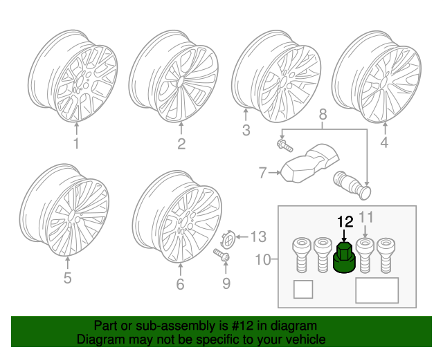 Genuine BMW 36136765543 Wheel Lock Adapter With Code Code 30