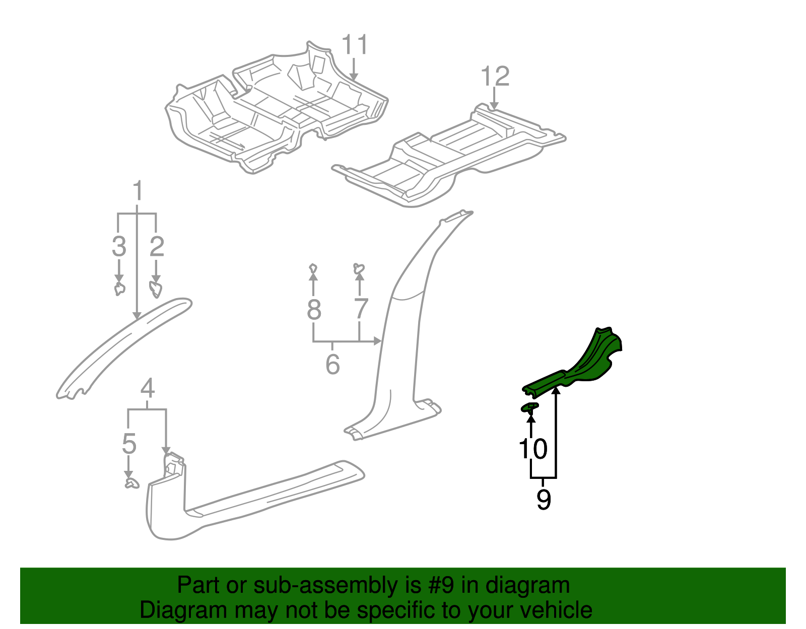 Rear Sill Plate - GM (25707644)