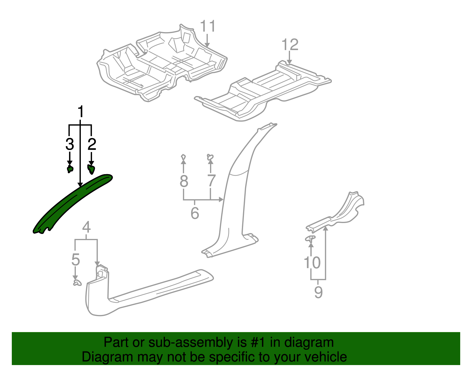 Windshield Pillar Trim - GM (25699772)