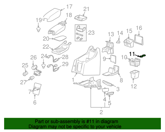 20032014 Volvo XC90 Cup Holder Insert 8674943