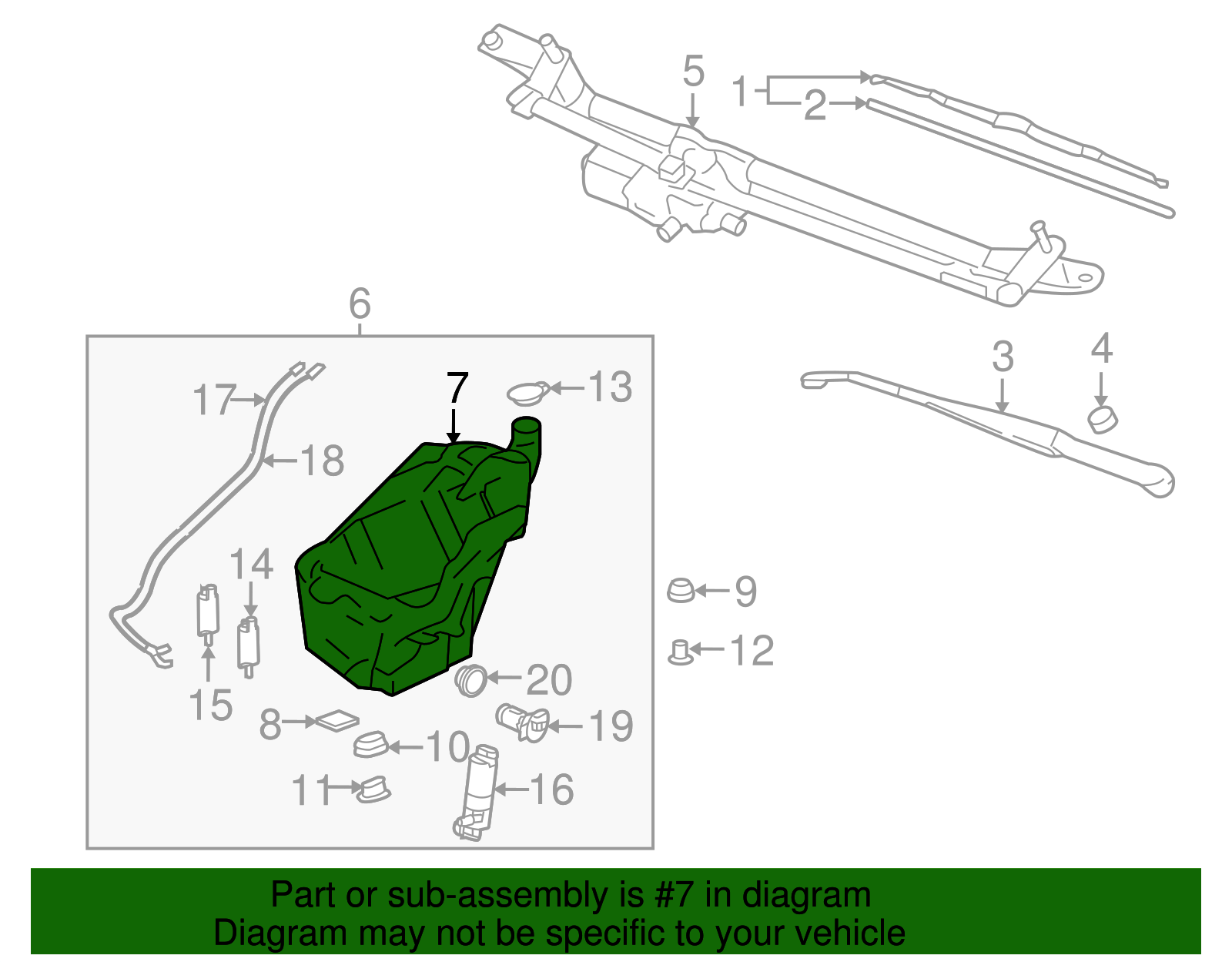 Windshield Washer Fluid Reservoir (25796344)