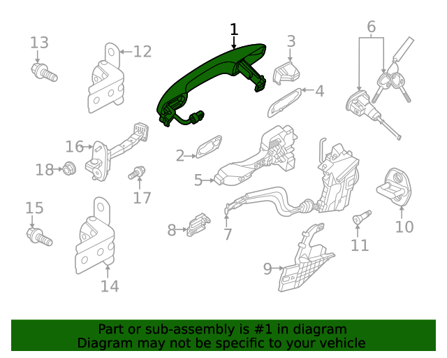 826512P710 Smart Key Door Handle Universal Front Door Left + Right Exterior Door Handles for Kia Sorento 2013 2014 - 34