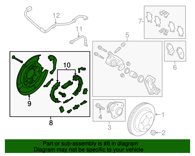20132017 Nissan Leaf Parking Brake Passenger Side (RH) 440003NF5A