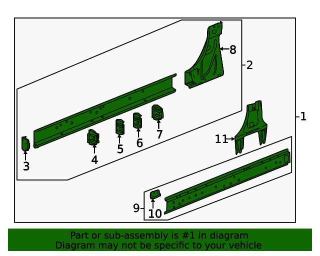 84972409 GM Rocker Panel Assembly GM Parts Store