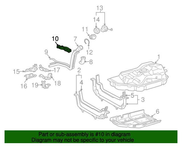20062013 Toyota Highlander Fuel Filler Neck Insulator 7729248020