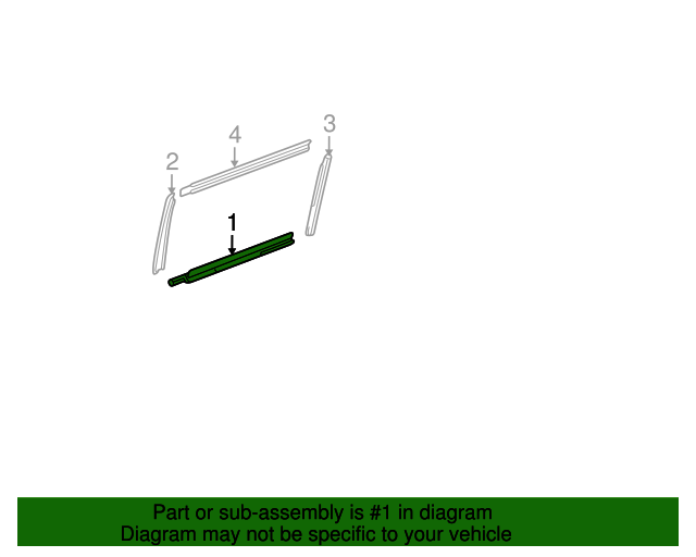 6818052030 Belt WeatherStrip 20042006 Scion xB OEM Genuine