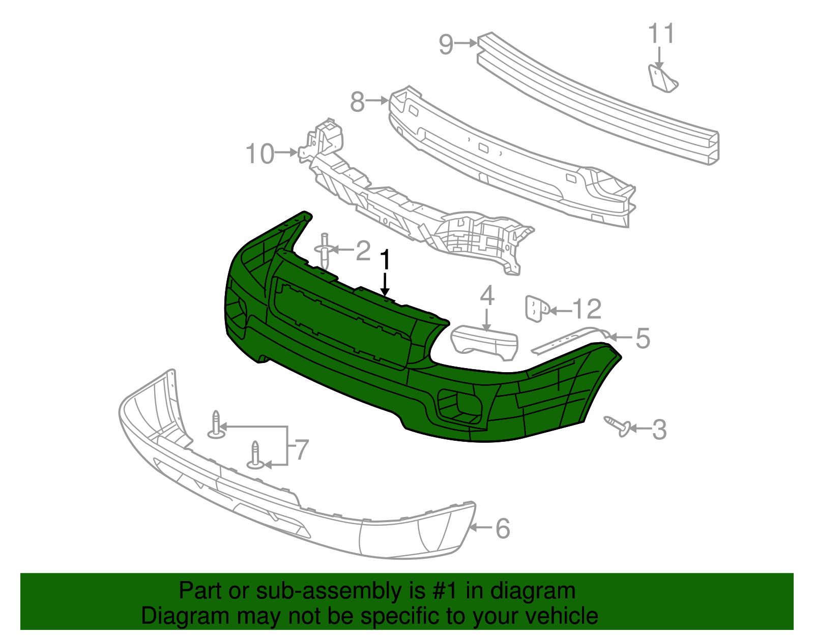 Fascia, Front Bpr Upper-Saturn (Primed) - GM (12336023)
