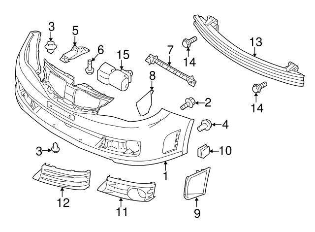 thumbnail image 2 of OEM Subaru Impreza WRX STI Left Fog Light Hole Cover – 2004, Rally Blue, 57731FE310PG, Genuine Japan 2 of 5