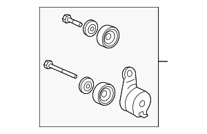 Genuine OEM Honda Acura Belt Tensioner - 04317-RCA-305 (Replaces 31170-RCA-A02)