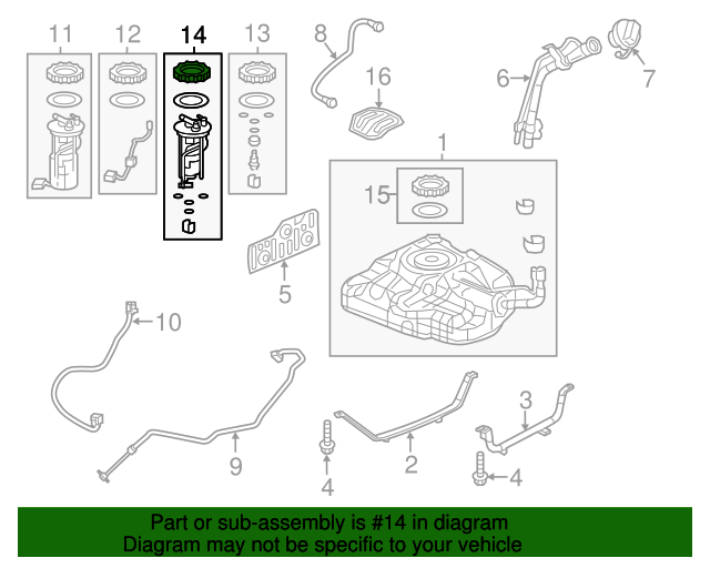 17048TR0L00 Filter Set, Fuel 2012 Honda Civic Honda Parts Online