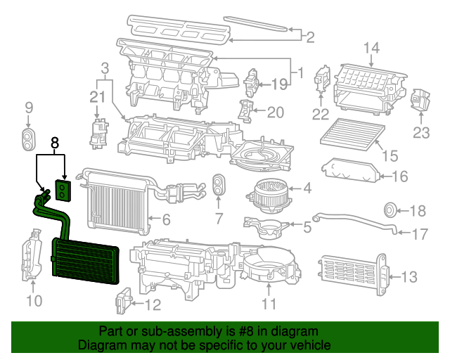 20162023 Toyota Heater Core 8710704070 Toyota Parts Center