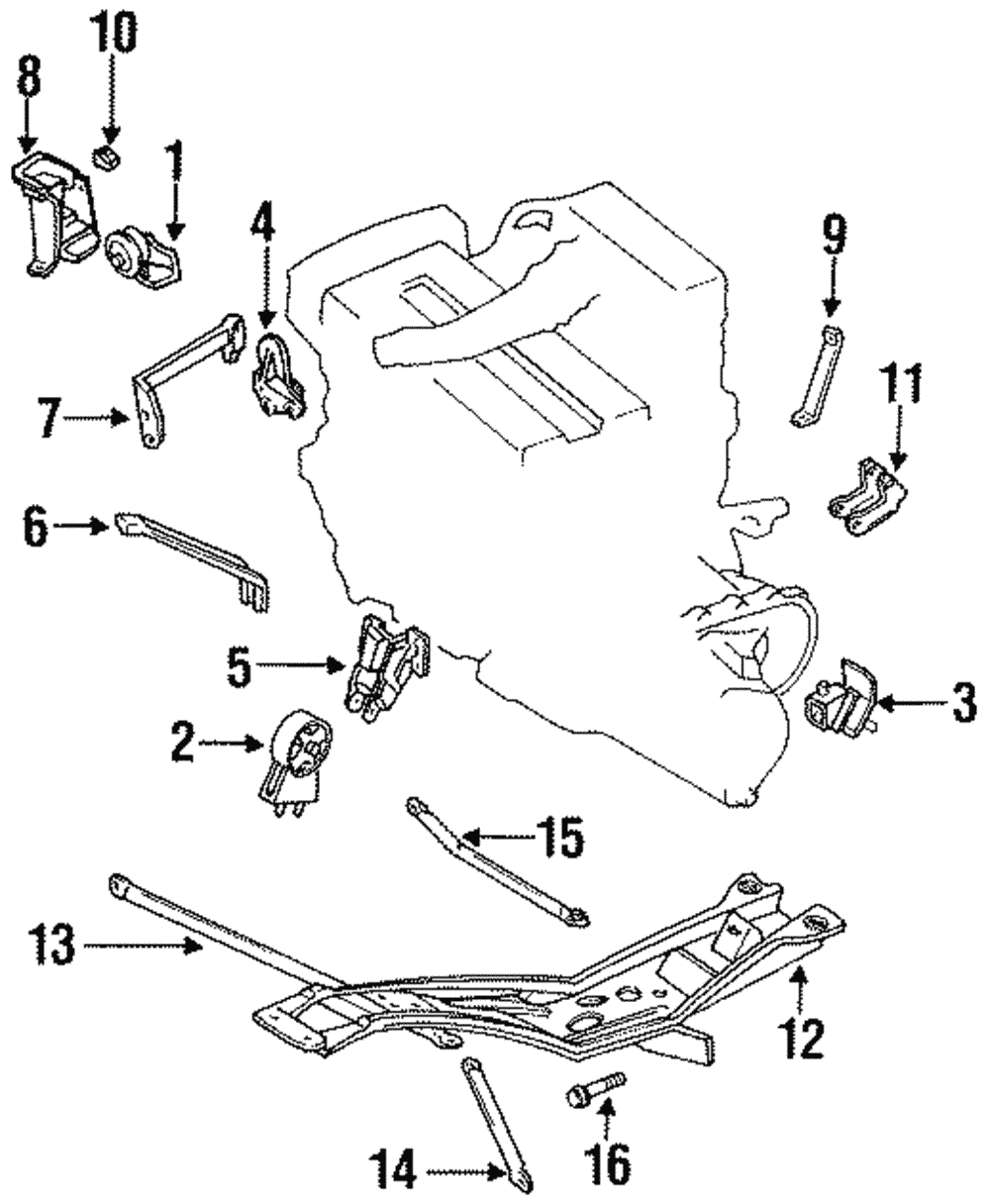 Trans Support Mount Bracket - Ford (E9JY-3A339-A)