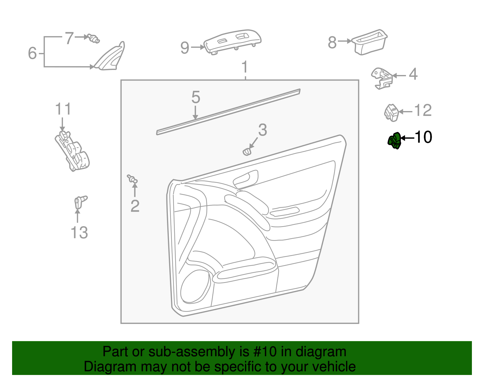 Switch, Rear S/D Wdo - GM (94857270)
