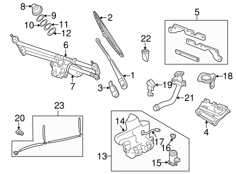 Wiper & Washer Components for 1998 Land Rover Range Rover | OEM 