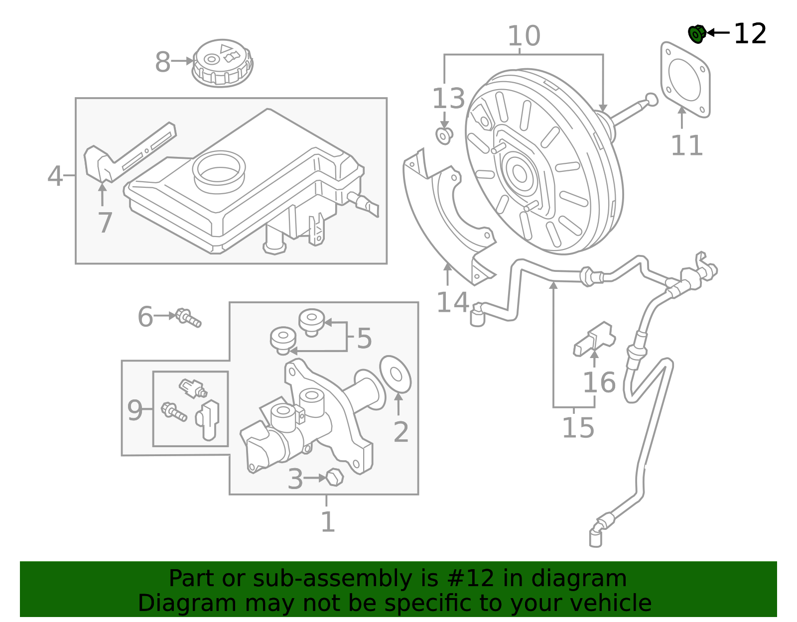 Power Brake Booster Nut - Volkswagen (N-907-611-03)