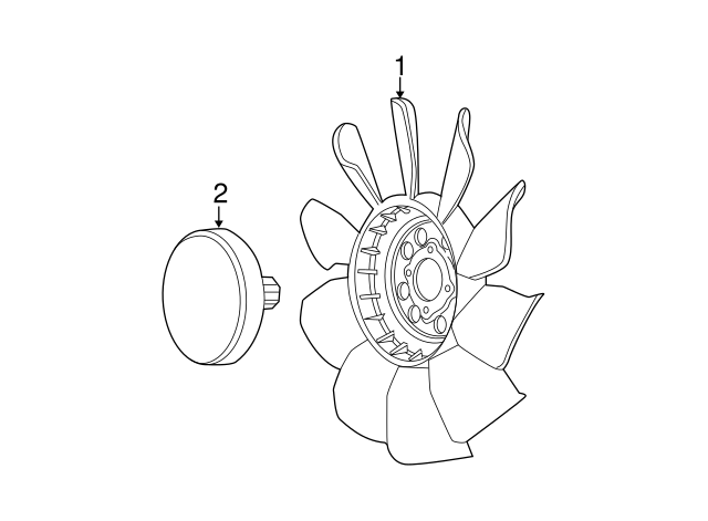 Cooling Fan Clutch For Ford Super Duty 6.7L Diesel - F-250 To F-550, Fits Hayden 3267