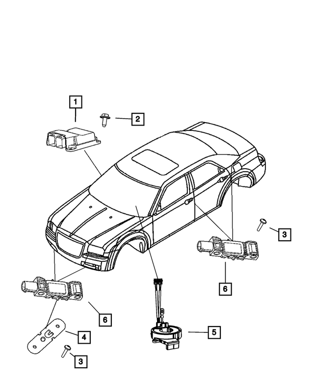 thumbnail image 2 of Vehicle Safety Sensor Impact Crash Sensor For Chrysler Dodge Jeep Ram - Replacement 56054085AA 1668210151 Chrysler Dodge Crash Sensor 2 of 10