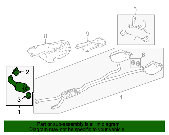 GM Part Driver Side 3Way Catalytic Converter with Studs and Seals
