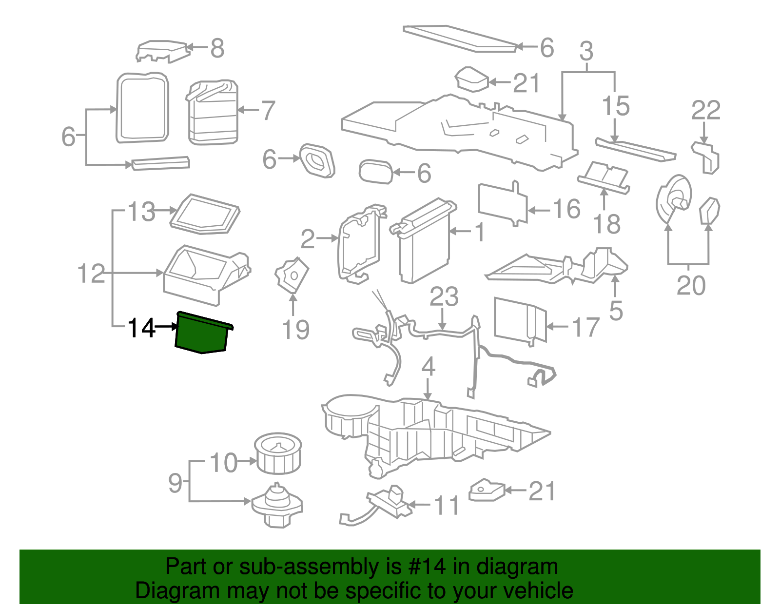 HVAC Re-Circulation Door - GM (89019118)