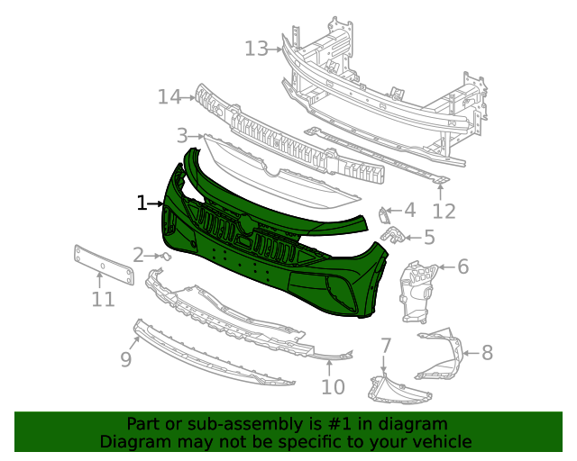 20212023 Volkswagen ID.4 Bumper Cover 11A807217BGRU VW Parts Vortex