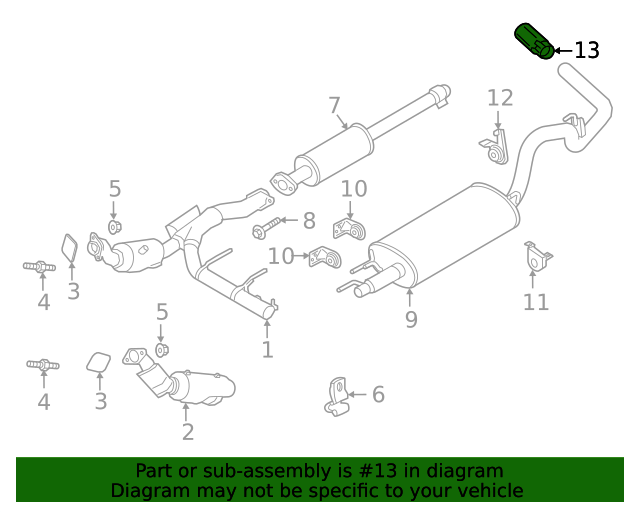 NL3Z5202C Extension Exhaust Pipe Ford OEM Parts Direct