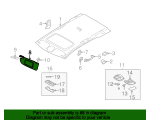 2003-2004 Volvo XC90 Sun-Visor - Driver's Side (LH) 31403638 ...